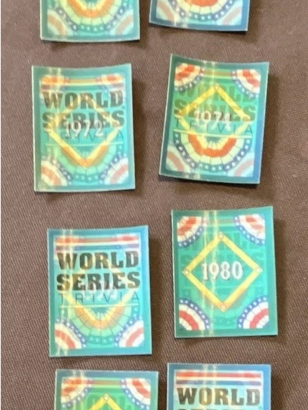 World Series Trivia Game Tokens - Teal